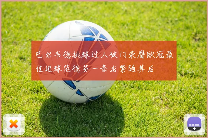 巴尔韦德挑球过人破门荣膺欧冠最佳进球范德芬一条龙紧随其后